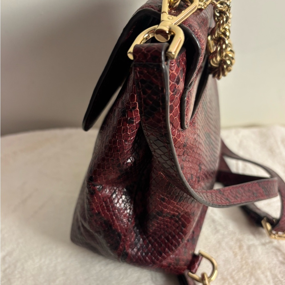 Michael Kors Mott Chain Python Mini Convertible B… - image 5